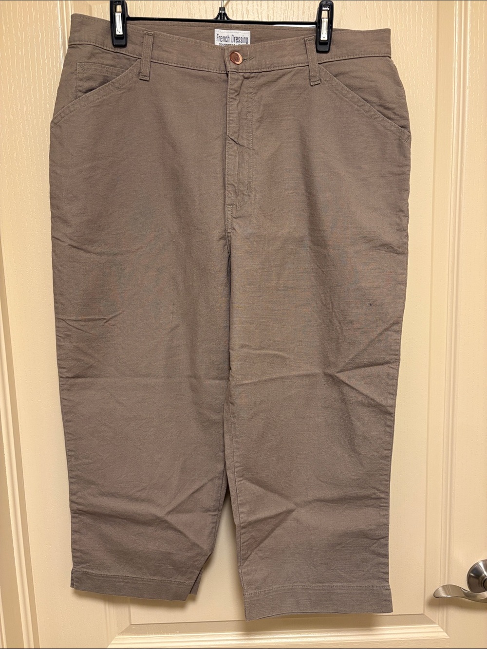 Women’s taupe cotton pants